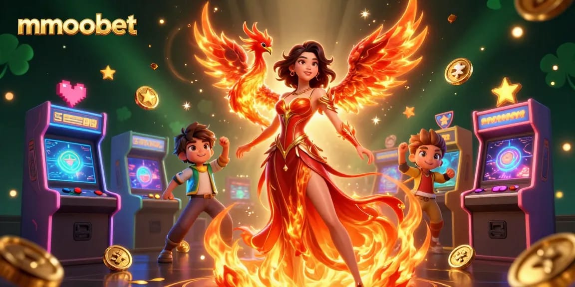 Experience thrilling gameplay at mmoobet with vibrant casino elements and engaging 3D characters.