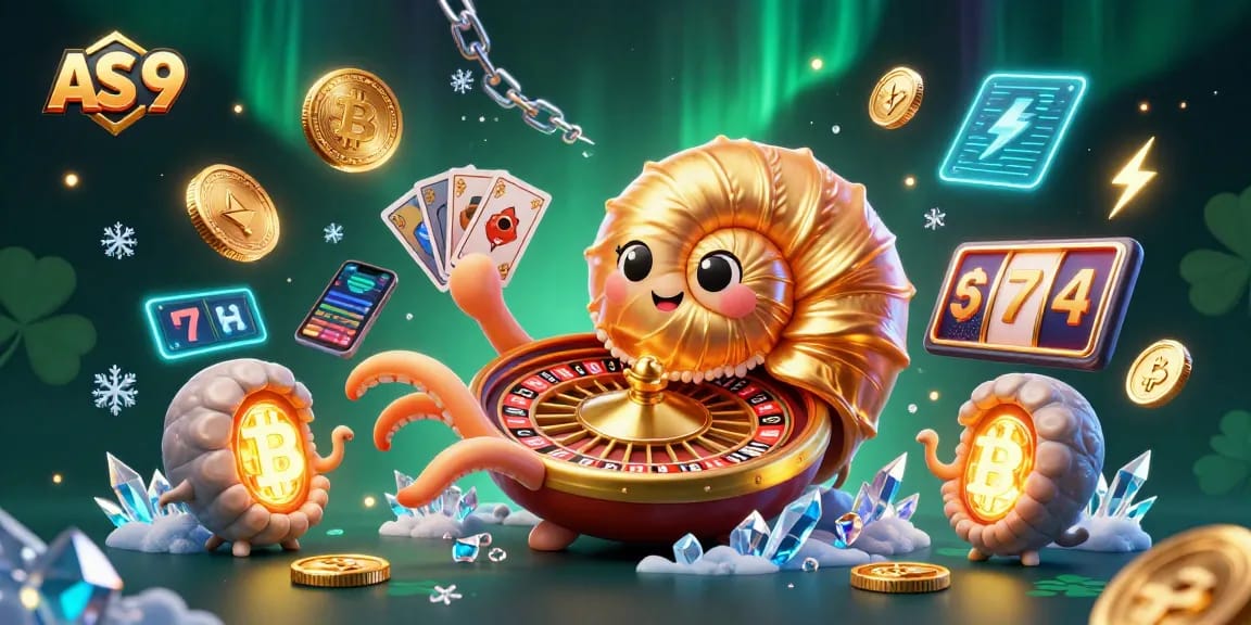 Engage with the thrilling atmosphere of AS 9, featuring a giant nautilus and vibrant casino elements.