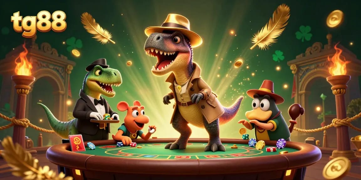 Engage with tg88 as a velociraptor card counter blends into a thrilling blackjack scene.