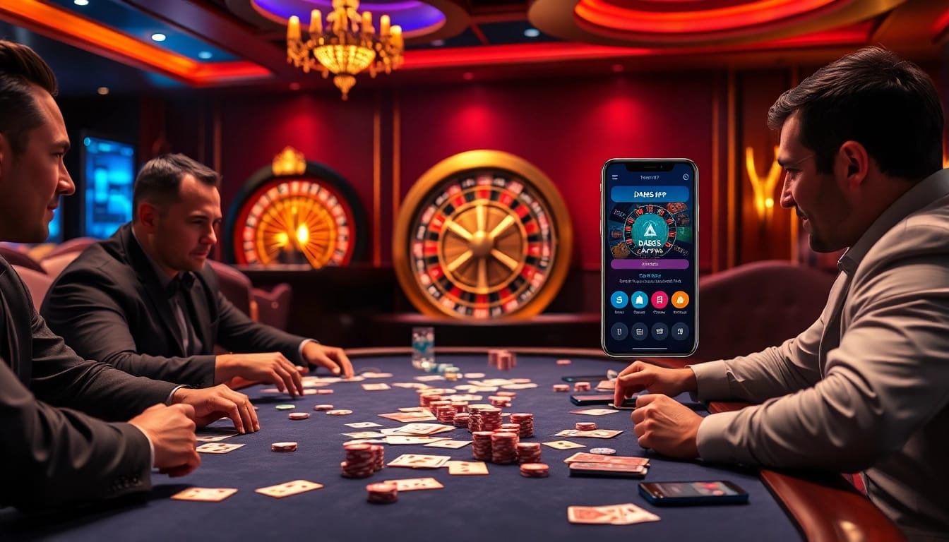 Experience the thrill of gambling with DA88S.APP in a luxurious poker scene.
