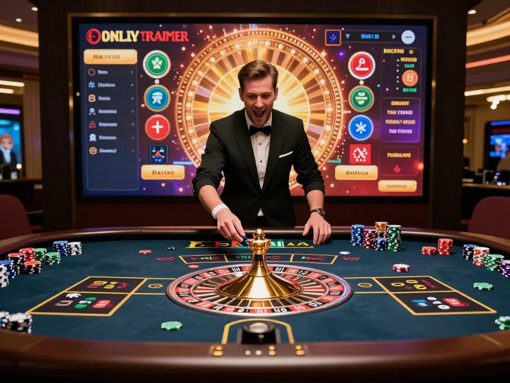 Renkli bir çevrimiçi casino platformunda kalibet rulet oyunuyla etkileşim kurun.