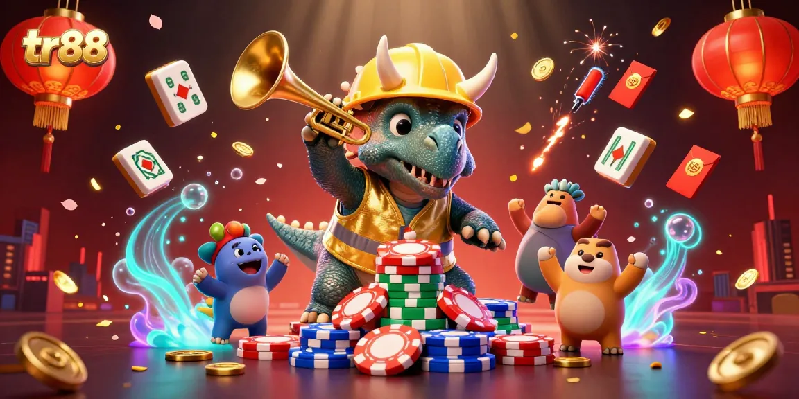 Experience thrilling moments at tr88 with dynamic casino elements and vibrant characters celebrating winnings.