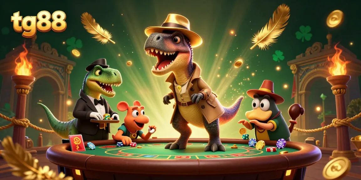 Engage with tg88 as a velociraptor card counter blends into a thrilling blackjack scene.