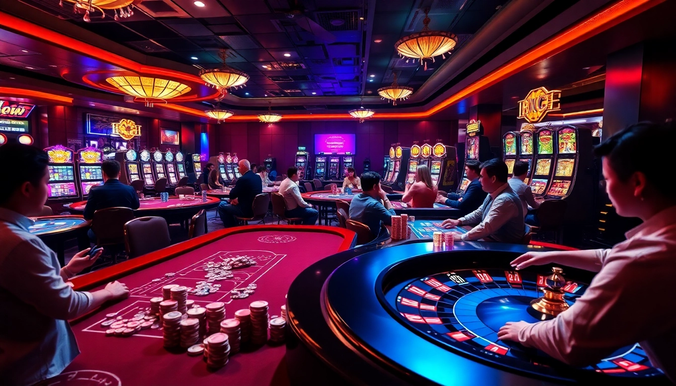 Experience the thrill at https://789win223.com/ with vibrant casino tables and spinning roulette wheels.