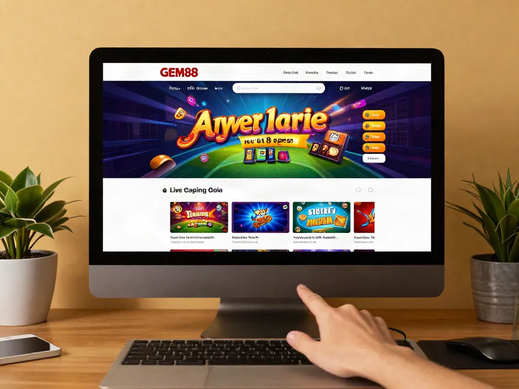 Engaging online gambling experience on GEM88 platform with vibrant visuals.