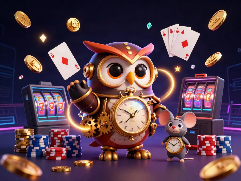 Engage in thrilling betting at ku88pc with cartoon characters amidst a vibrant casino scene.