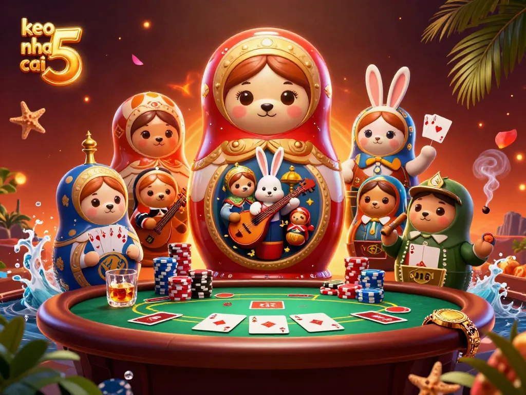 Experience thrilling moments with keo nha cai 5 and dynamic casino elements, featuring playful characters.