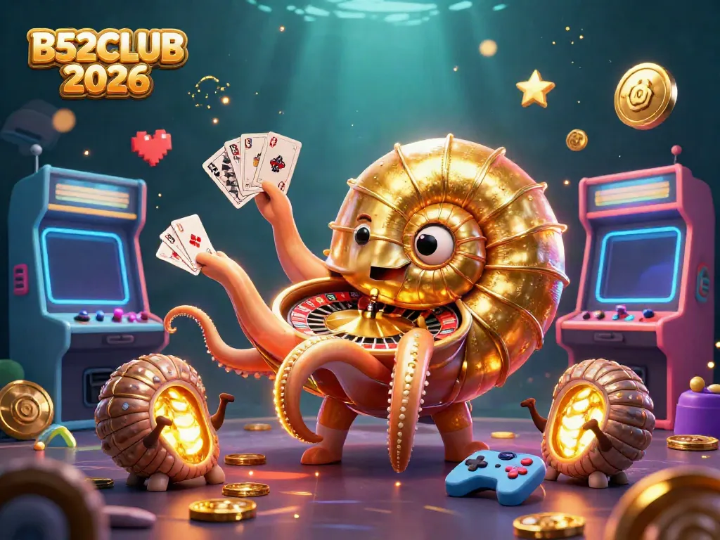 Experience high-stakes gaming with B52CLUB 2026, featuring giant nautilus roulette and dynamic casino elements.