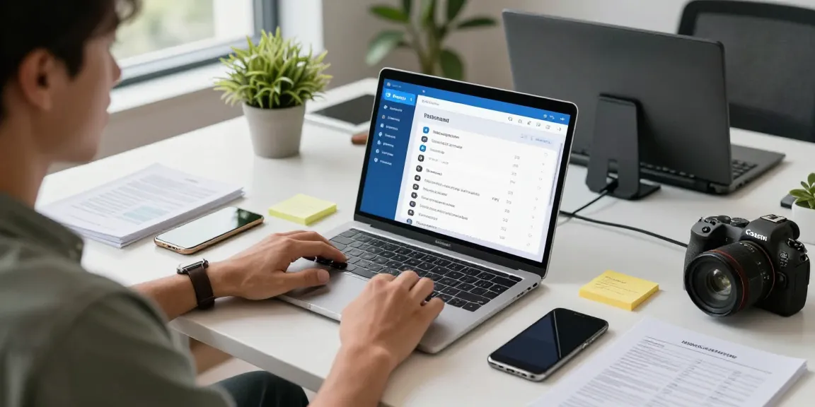 Setting Telegram to Chinese language on a laptop in a modern workspace.