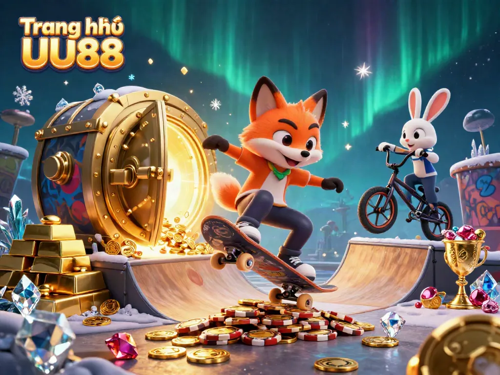Experience the vibrant excitement of Trang chủ UU88 with animated casino-themed action.