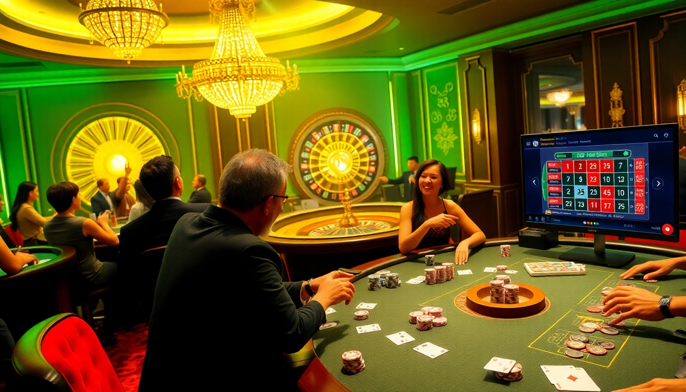 Experience the excitement of gambling at https://lu88bb.com/ with vibrant poker games and luxurious casino decor.