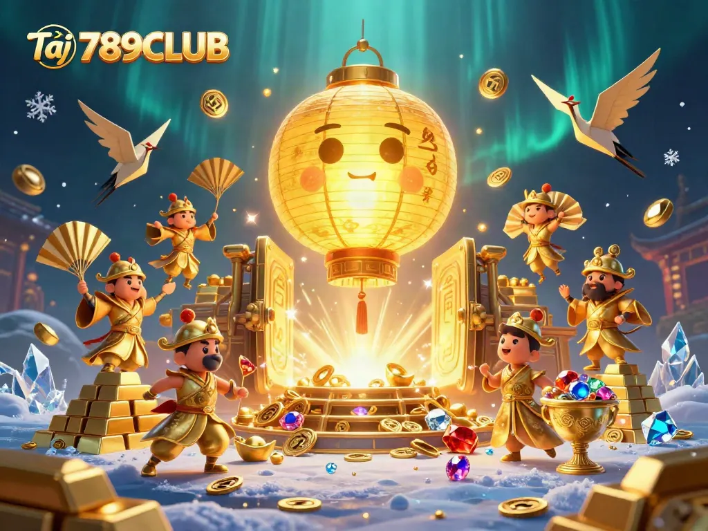 Play exciting games at Tải 789CLUB with vibrant casino elements and golden treasures.