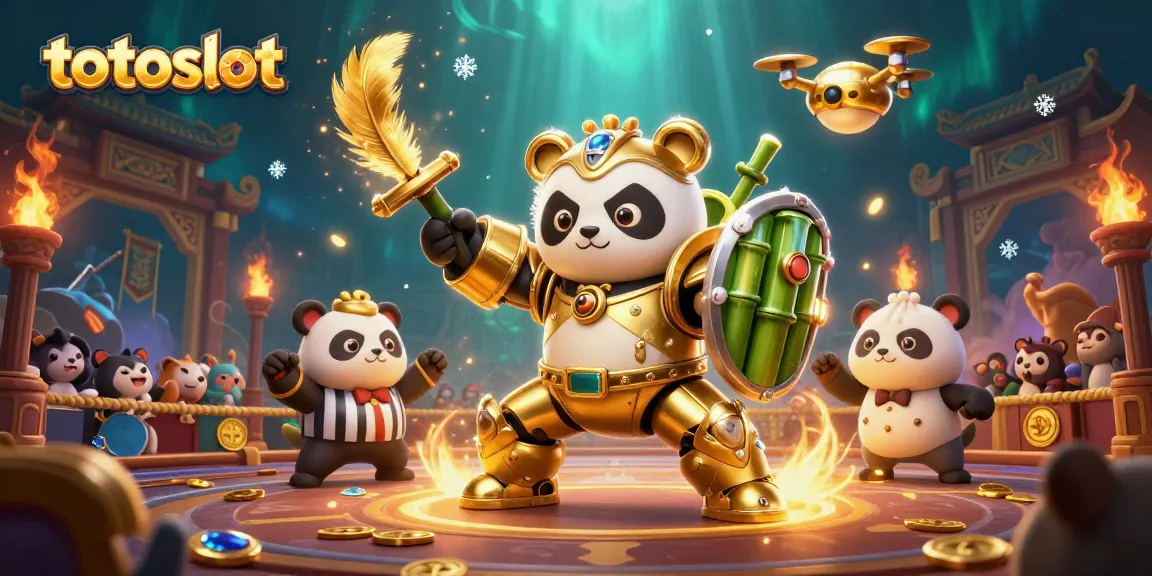 Experience thrilling action with totoslot in this vibrant casino-themed illustration featuring dynamic characters.