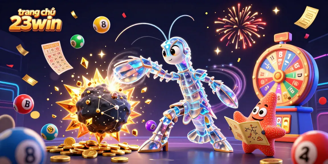 Engage with trang chủ 23win at this vibrant online casino illustration showcasing exciting games and prizes.