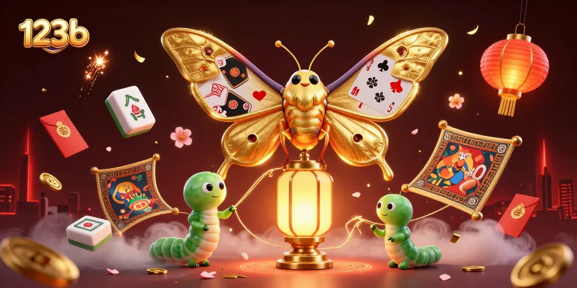 Engage with the 123b fantasy world of vibrant 3D casino elements amidst illuminated lanterns and gold themes.