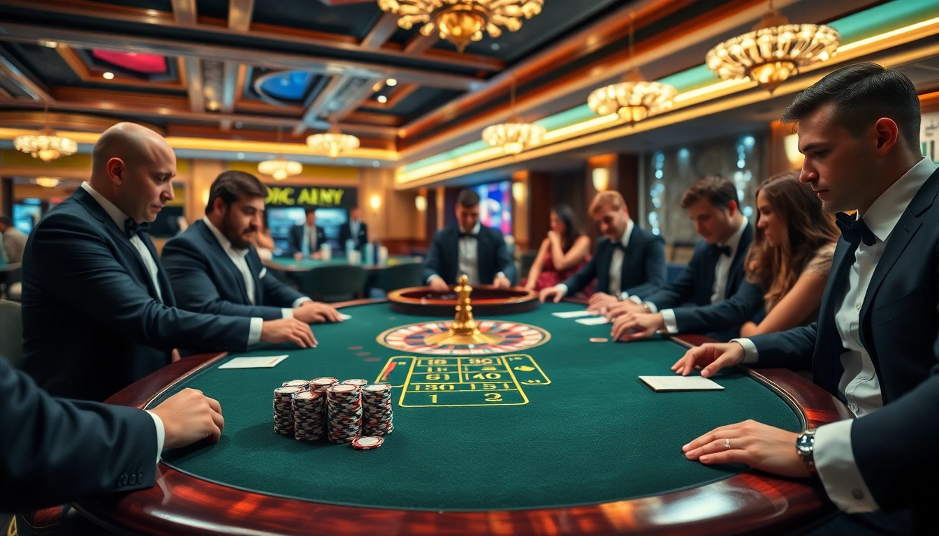 Exciting gameplay scene at nhà cái gg88 with poker, roulette, and vibrant casino ambiance.