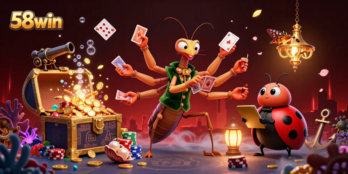 Engage in thrilling gameplay with 58win, showcasing a vibrant casino scene filled with excitement.
