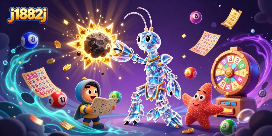 Engage in thrilling gameplay with j1882j, as colorful lottery elements and immersive 3D characters bring excitement to your casino experience.