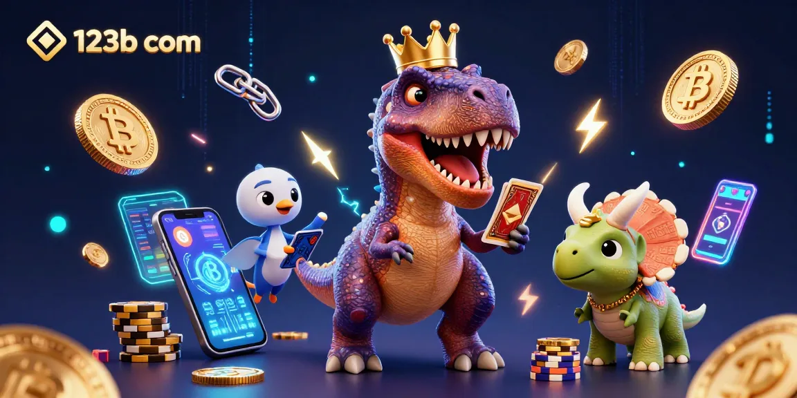 Experience the excitement of crypto gaming with 123b com, featuring vibrant characters and casino elements.